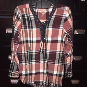 Lace Up Flannel
